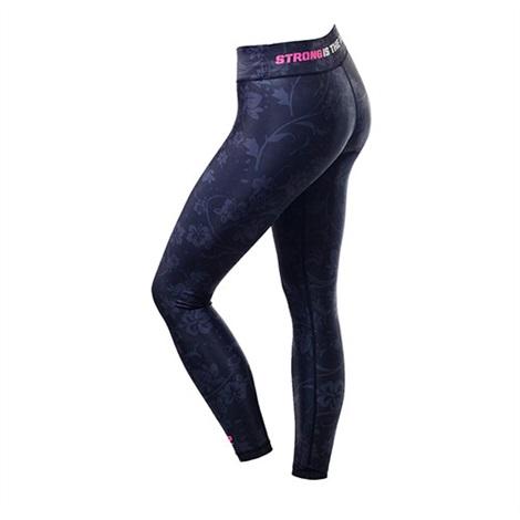 Ladies Legging Floral Black
